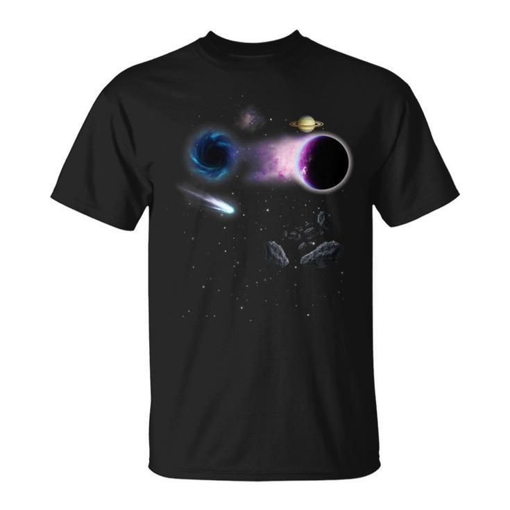 Planets Space Universe Solar System Astronaut Space T-Shirt