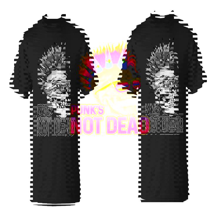 Punk's Not Dead Rock Retro Rocker Skull Punk Rock Sin Mangas Camiseta unisex