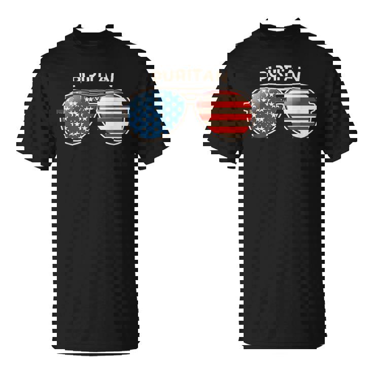 Puritan CO Vintage US Flag Sunglasses T-Shirt