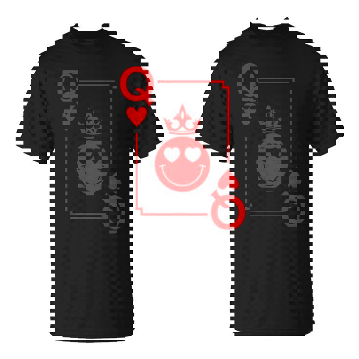 Valentines Day Gifts - Queen Of Hearts Cards Couple T Shirt Valentines Day Gifts - Queen Of Hearts Cards Couple T Shirt