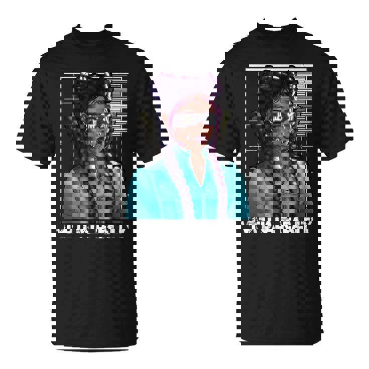 Realidadirtual Japonés Samurai Katana Chica Gamer Gaming Camiseta unisex