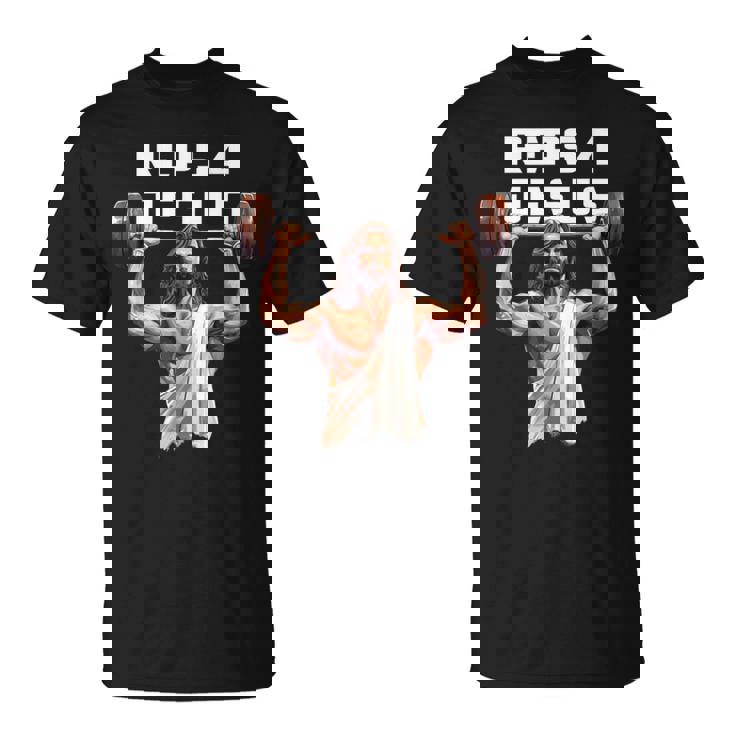 Reps 4 Jesús En El Gimnasio Reps 4 Jesus In The Gym Sin Mangas Camiseta unisex