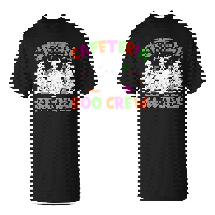 Retro Cafeteria Boo Crew Cafeteria Worker Halloween Costumes T-Shirt