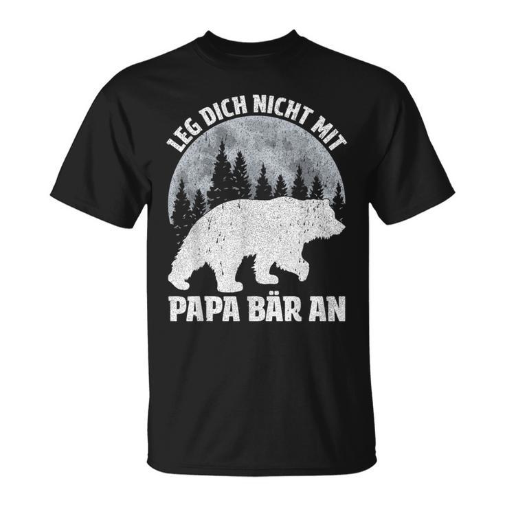 Retro Father Baby Son Daughter Bear Dad Father's Day Father T-Shirt