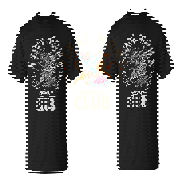 Retro Feral Moms Social Club Sarcastic Saying Mothers T-Shirt