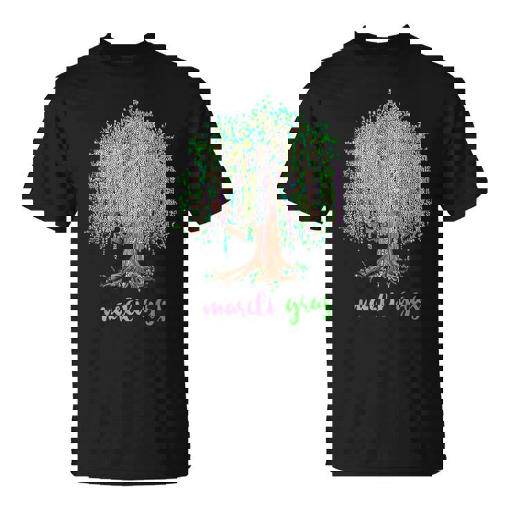 Retro Mardi Gras Beads Tree Mardi Gras Day T-Shirt