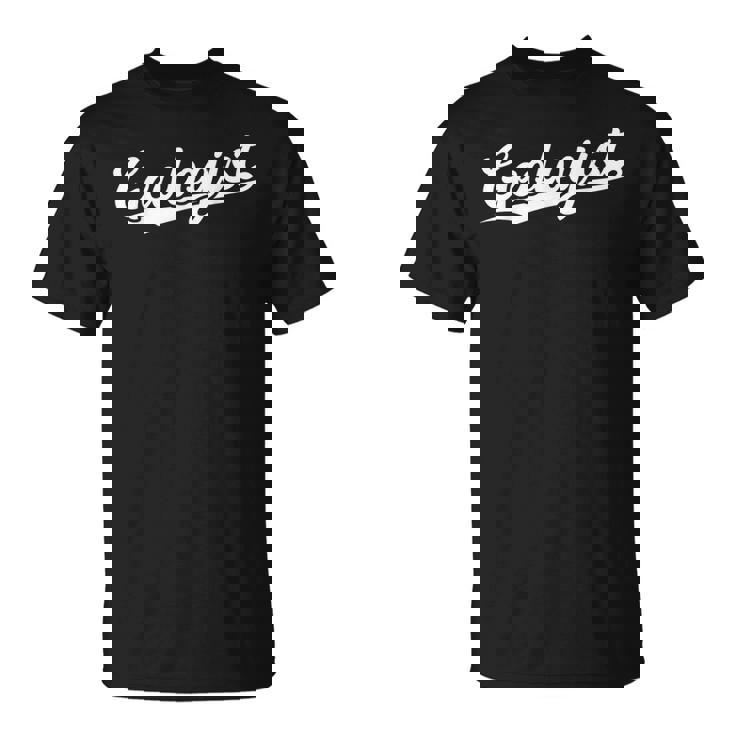 Retro Swoosh Job Title Geologist Camiseta unisex