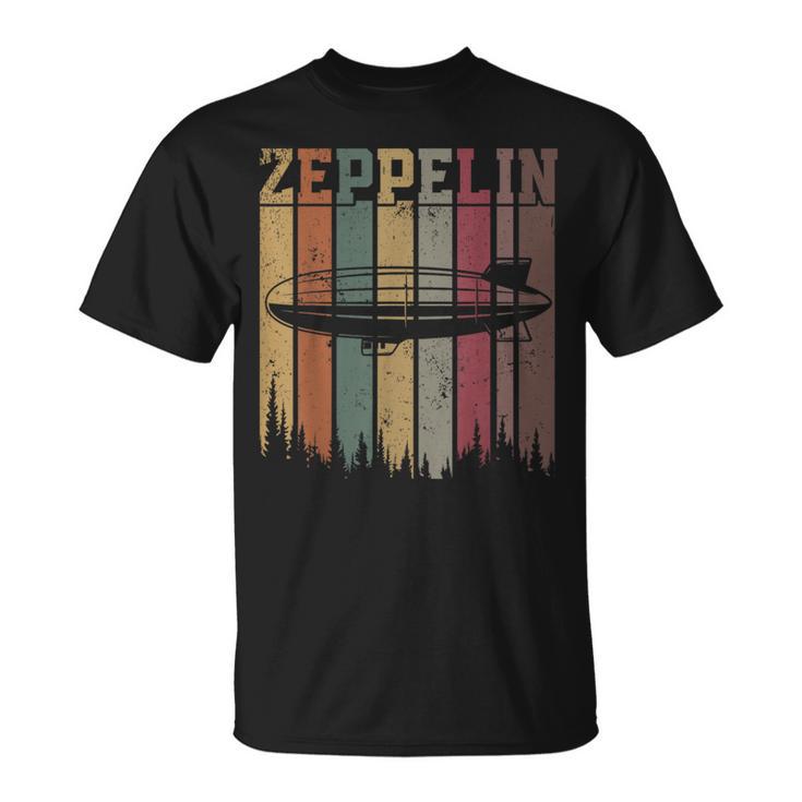 Retro Zeppelin 70Er Jahre Dirigible Blimp Luftschiff Zepelin Zepplin T-Shirt