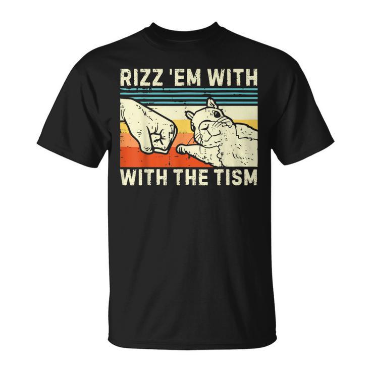 Rizz Em With The Tism Rizzler Joke Meme Rizzling Squirrel T-Shirt
