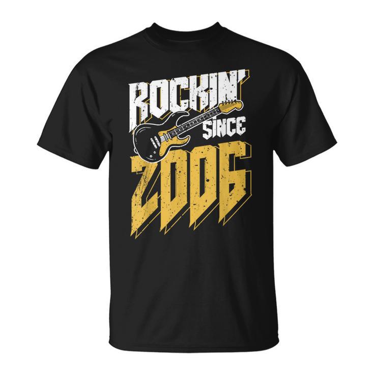 Rockin' Since 2006Intage Rock Music Fan 17Th Birthday T-Shirt