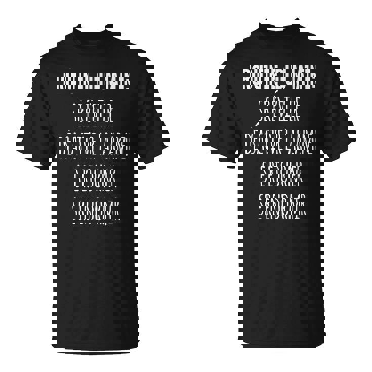 Routine Du Matin Se Réveiller Alarme Se Retourner Rendormir T-Shirt