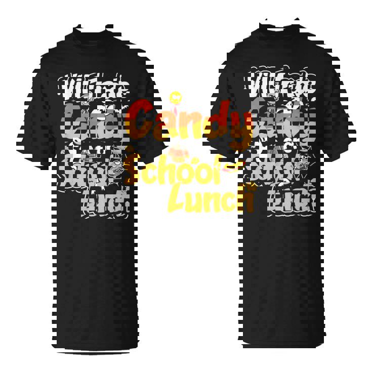 Scary Lunch Lady School Cafeteria Halloween Lunch Lady T-Shirt