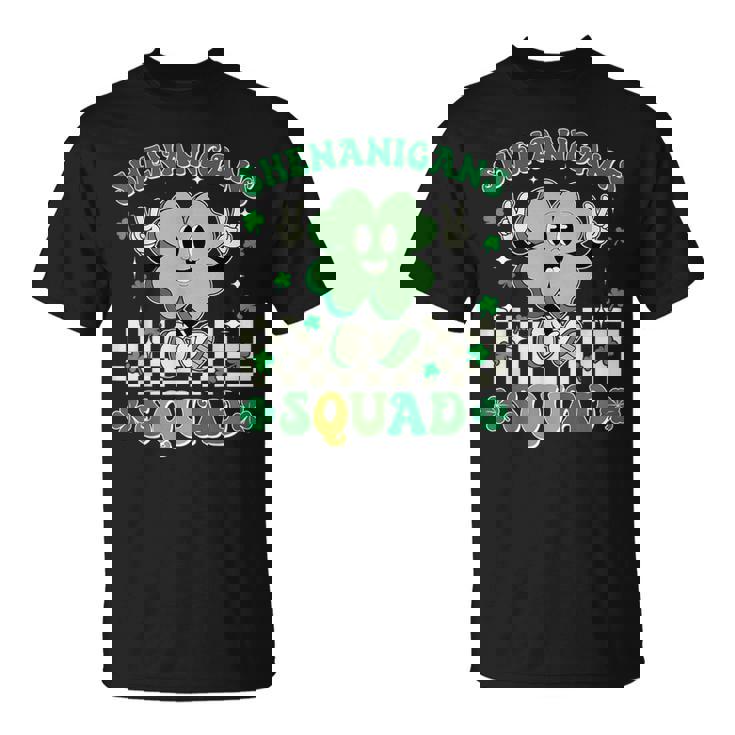 Shenanigans Squad St Patrick's Day Smile Green Proud Irish T-Shirt