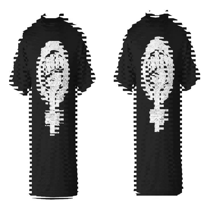 Símbolo Feminista Derechos Es Retrointage Grunge Camiseta unisex