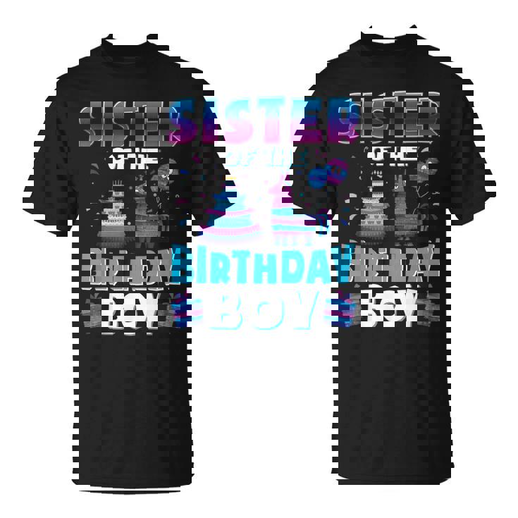 Sister Birthday Boy Llama Pinata Party Matching Family T-Shirt