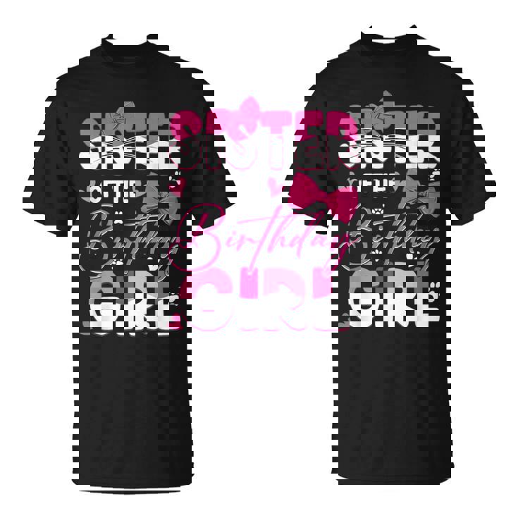 Sister Of The Birthday Girl Cat Kitty Family Matching T-Shirt