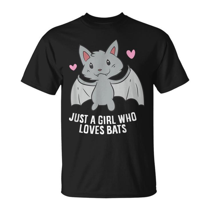 Sólo Una Chica Que Ama A Los Murciélagos Camiseta unisex
