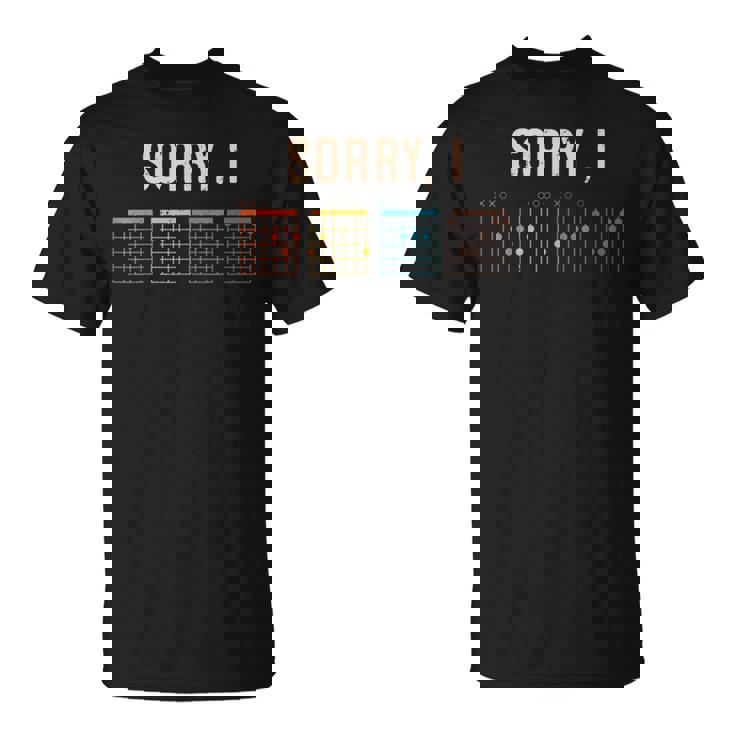 Sorry I Dgaf Guitarra Acordes Divertido Guitarraintage Camiseta unisex