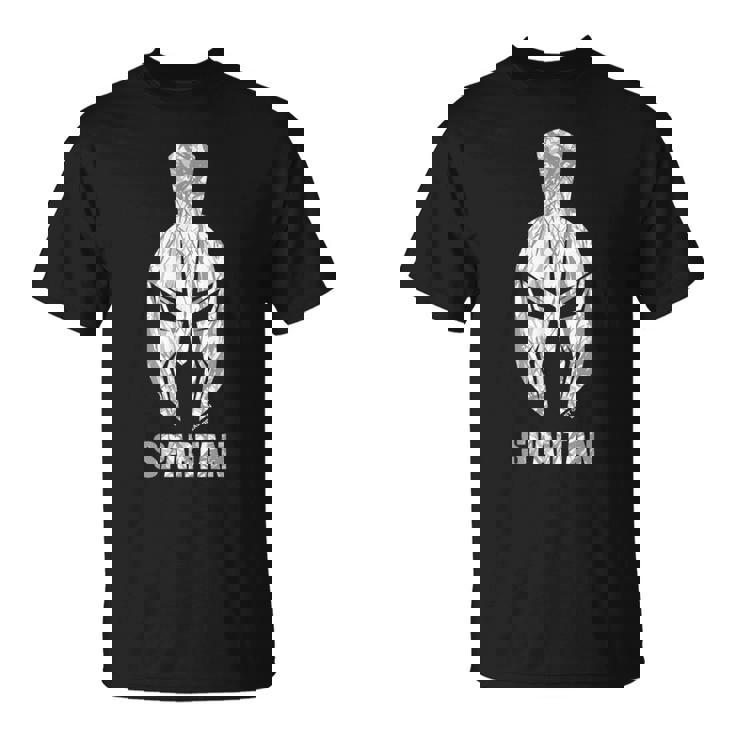 Spartan Casco Spartaner Gym Motivation Fitness Refranes Camiseta unisex