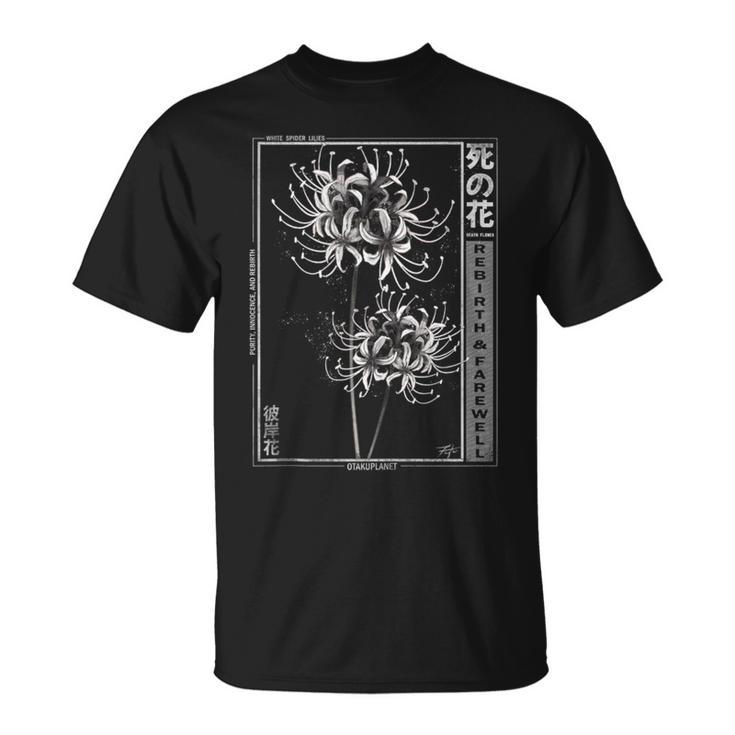 Spider Lily In Japanese Grunge Anime Floral Aesthetic Tank Top T-Shirt Spider Lily In Japanese Grunge Anime Floral Aesthetic Tank Top T-Shirt