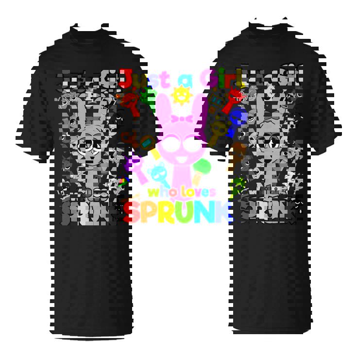 Sprunki Girls Fan Just A Girl Who Loves Sprunki Beats Camiseta unisex