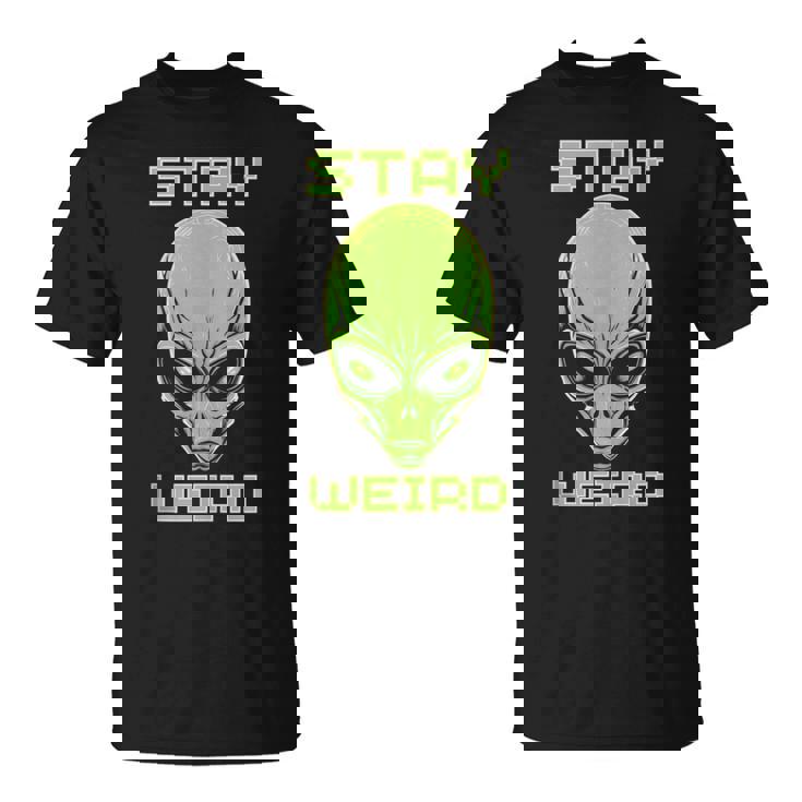 Stay Weird Colorful Alien Head UFO Human Festival Costume Tank Top T-Shirt