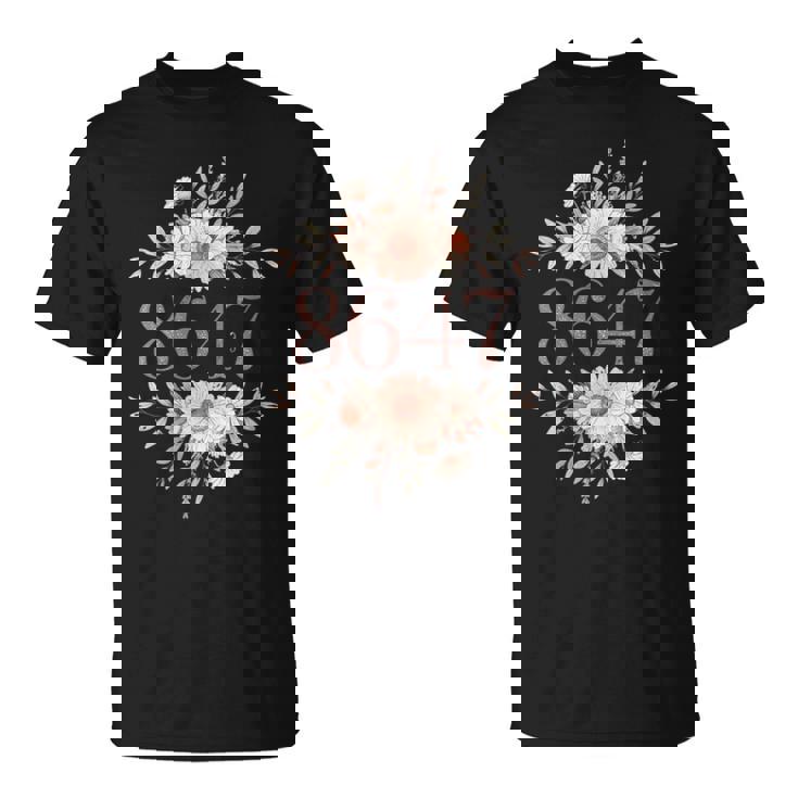 Subtle Anti Trump 8647 Flower Floral Boho President Liberal T-Shirt