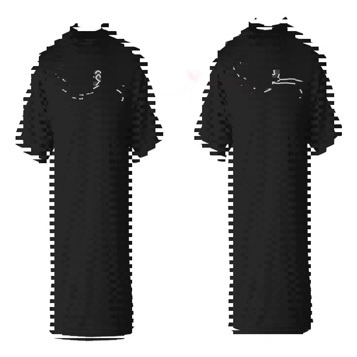 Subtle F-K Trump Morse Code Heart Anti-Maga Feminist Rights T-Shirt