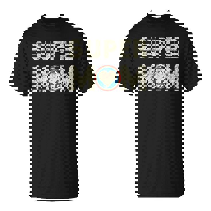 Super Mom Superheroine Mama Mother Heroine Star Sign T-Shirt