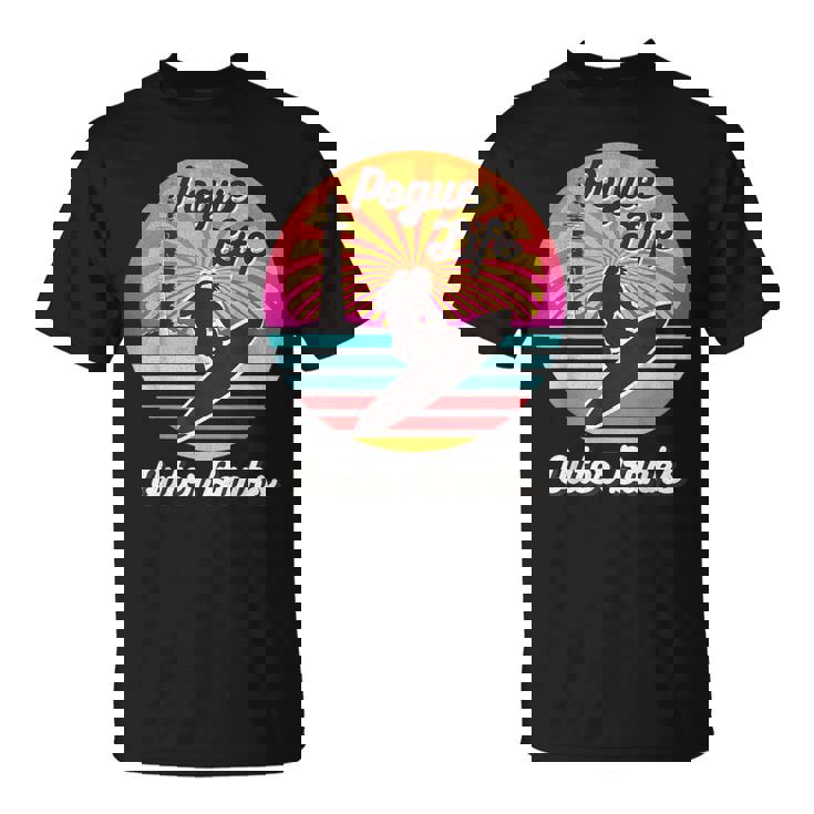 Surfer Pogue-Life-Outer-Banks Casas Ligeras Retro Angustiado Camiseta unisex