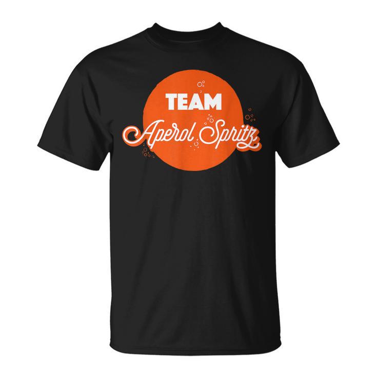 Team Aperol Spritz Retroerano Jga Bebida Deerano Camiseta unisex