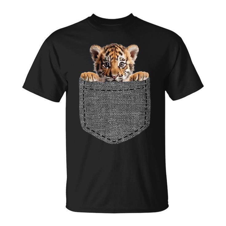 Tiger In Chest Pocket T-Shirt