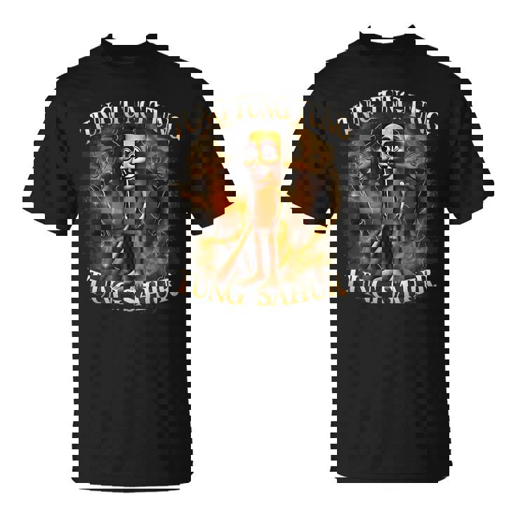 Tung Tung Tung Sahur Meme Brainrot Humor Gen Z T-Shirt