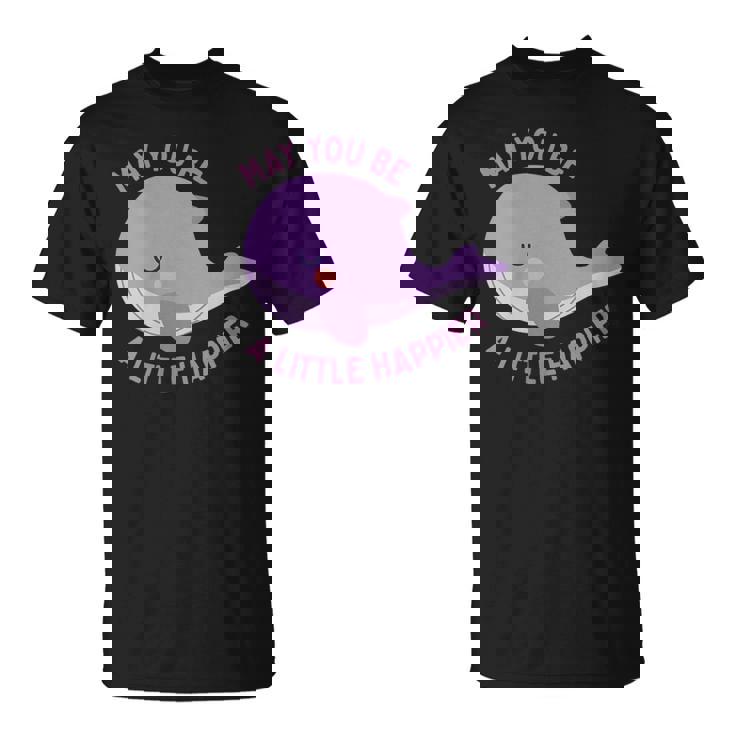 Una Ballena De Peluche Tinytan Poco Más Feliz Cuello Camiseta unisex
