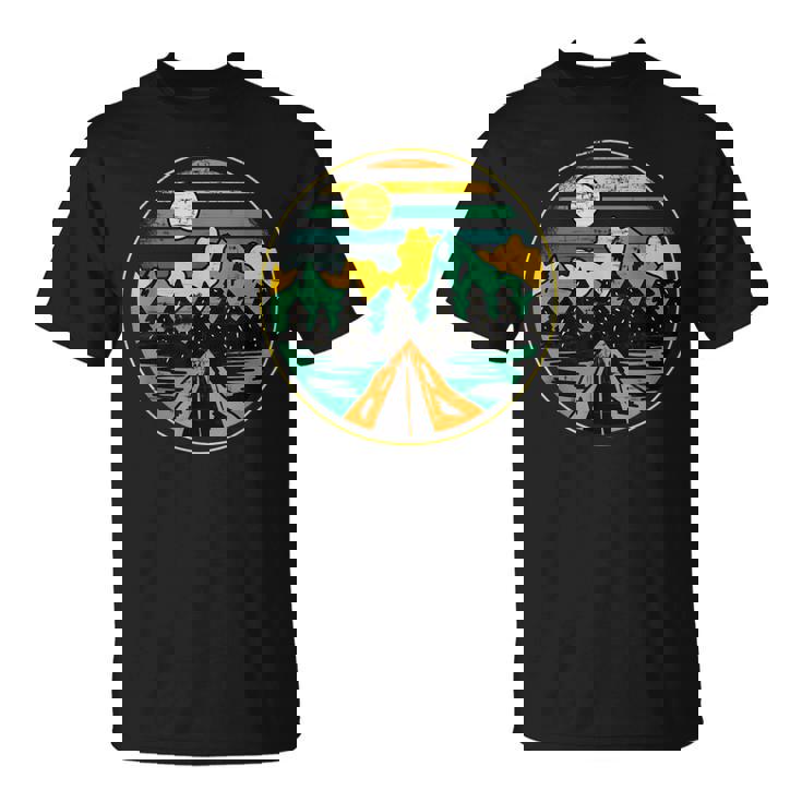Vacaciones Montañaintage Para Montañeros Y Excursionistas Camiseta unisex
