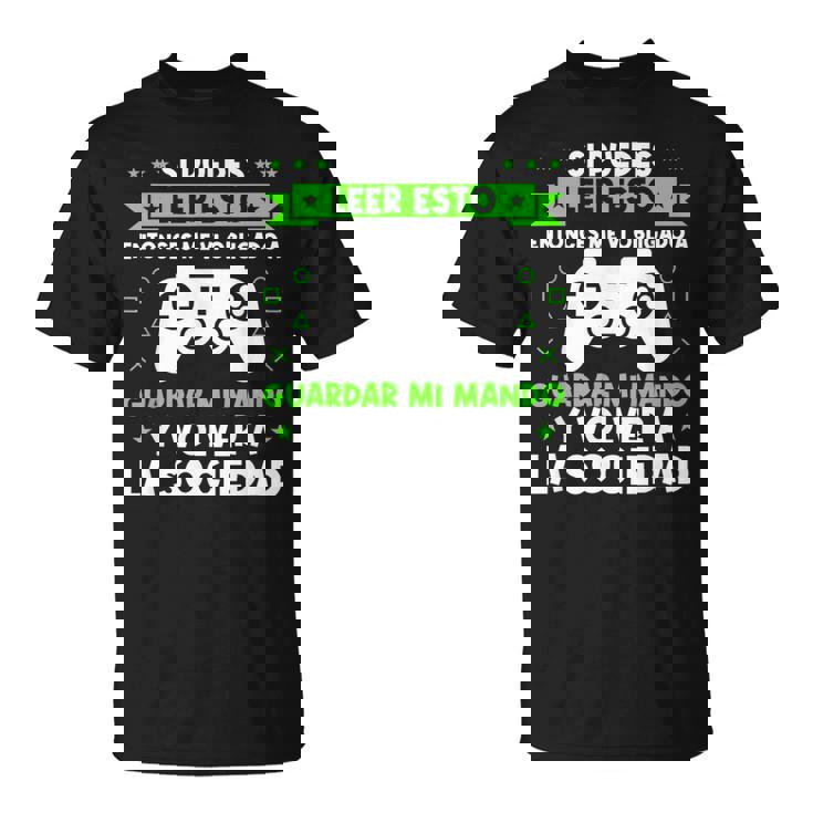 Video Game Consola Gaming Controladorideojugador Camiseta unisex