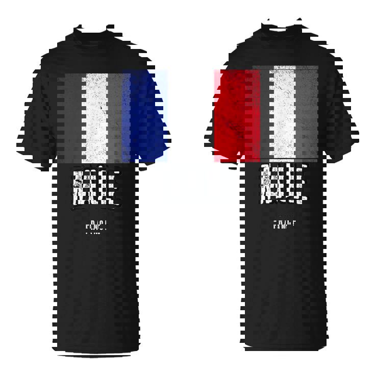 Ville De Maule France Fr Drapeau Français T-Shirt