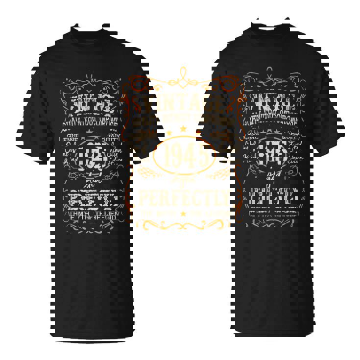 Vintage 1945 80Th Birthday 80 Year Old For Women Camiseta unisex