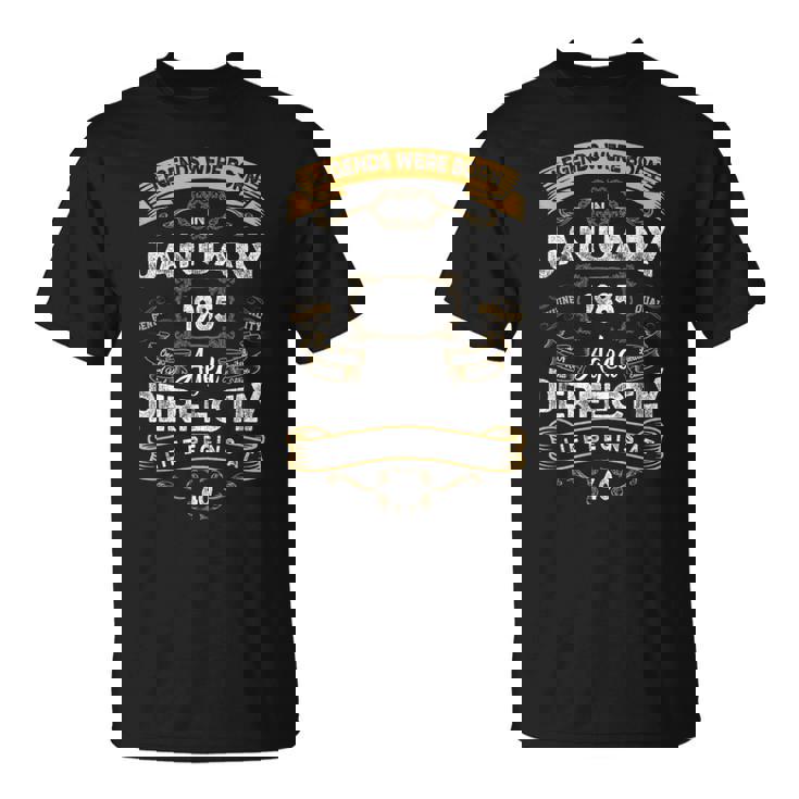 Vintage 40Th Birthday Legends Were Born In January 1985 T-Shirt