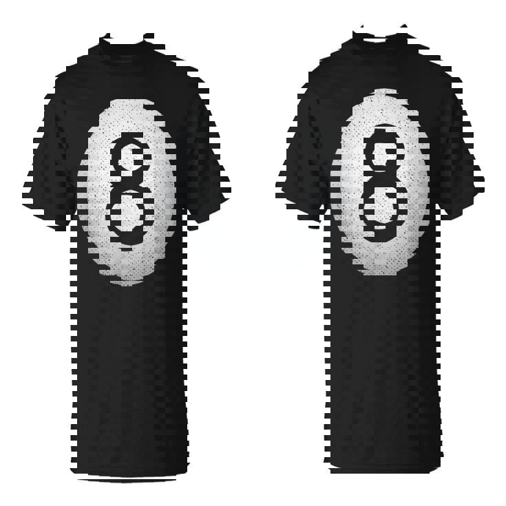 Vintage 8-Ball Gráfico De Billar Camiseta unisex