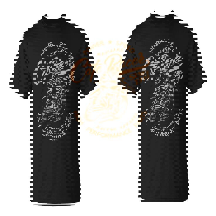 Vintage Cafe Racer Motocicleta Racing Bikers Regalo Camiseta unisex