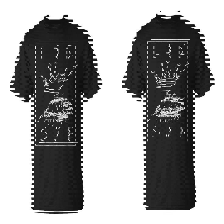Vintage Jesus Christian King Crown Svr & Lrd Lord & Savior T-Shirt