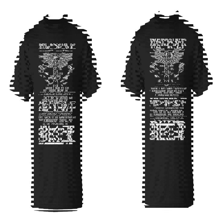 Vintage Motorcycle Biker Biker's Prayer Biking Motorcycling T-Shirt