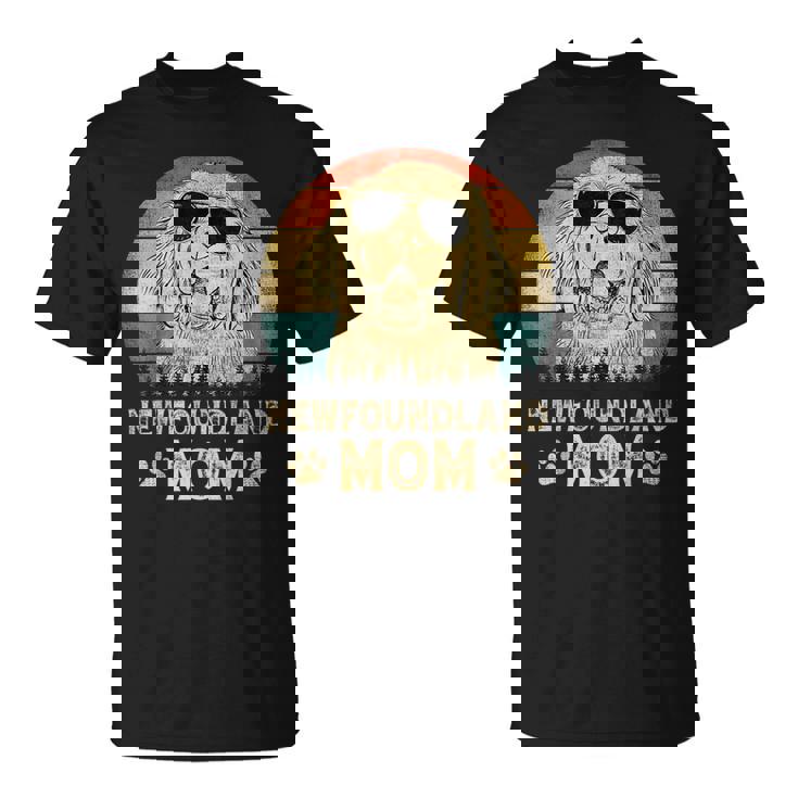 Vintage Newfoundland Mom Dog Lovers Mother's Day T-Shirt