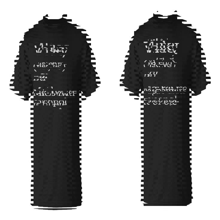 Vintage Whiskey Drinkers Definition Of Whisky Camiseta unisex