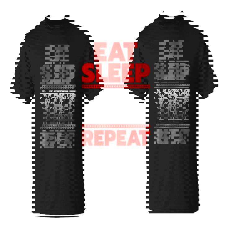 Vintage Yeet Apparel Saying Eat Sleep Repeat T-Shirt