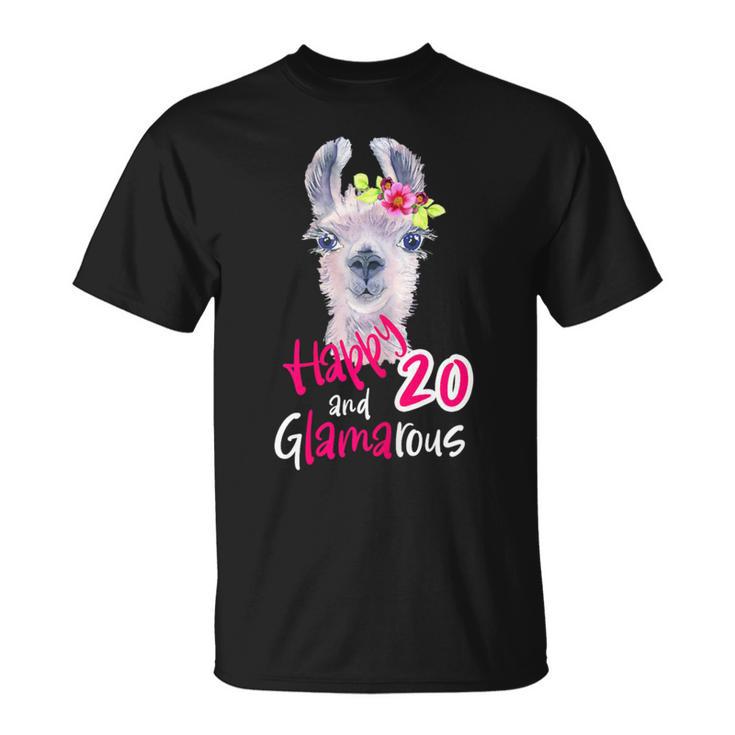 Women's 20Th Birthday 20S Birthday Decoration Lama T-Shirt