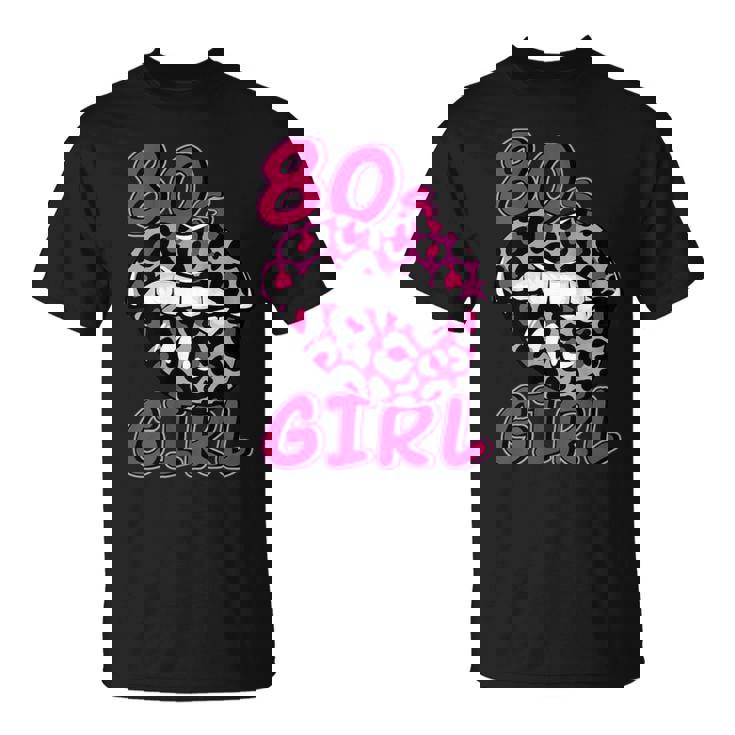 Women's 80S Girl Lips 80S Theme Celebration Retro Costume S T-Shirt