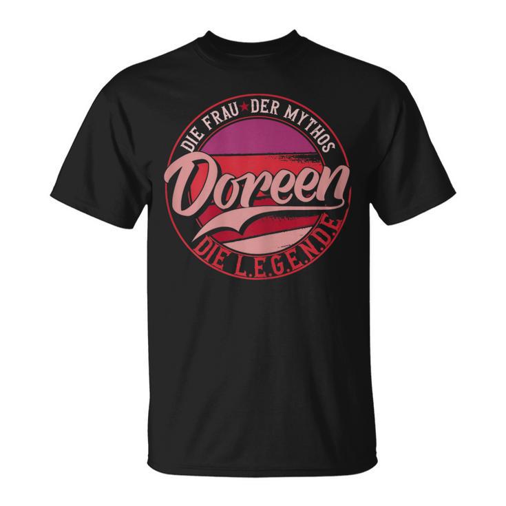 Women's Doreen The Woman Of Mythos The Legend First Name S T-Shirt