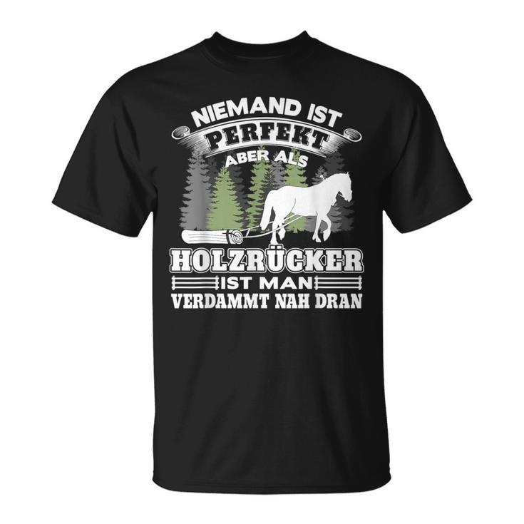 With Wooden Back With Back Horses T-Shirt